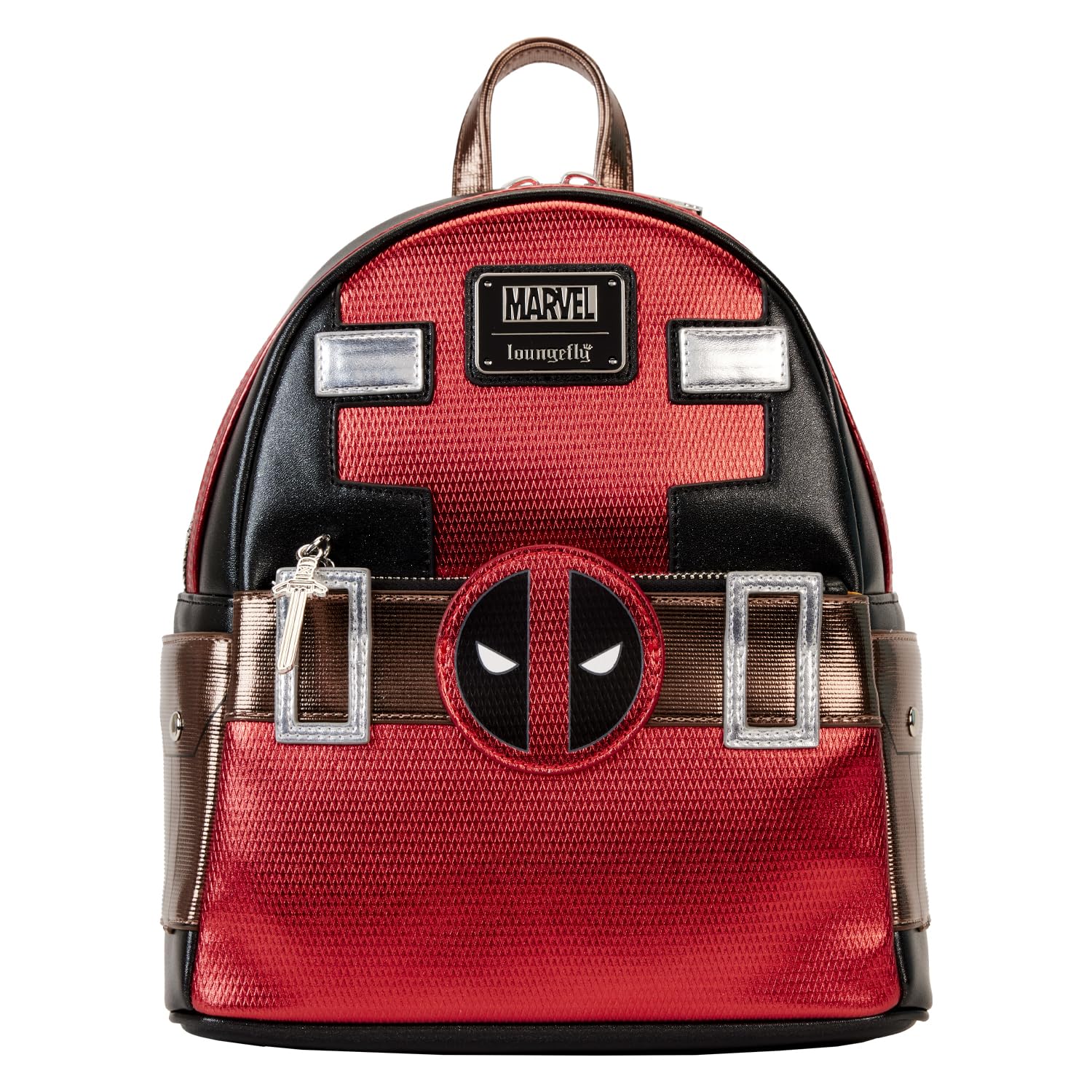 Foto 2 pulgar | Minimochila Loungefly Marvel Deadpool Metallic Cosplay - Venta Internacional.