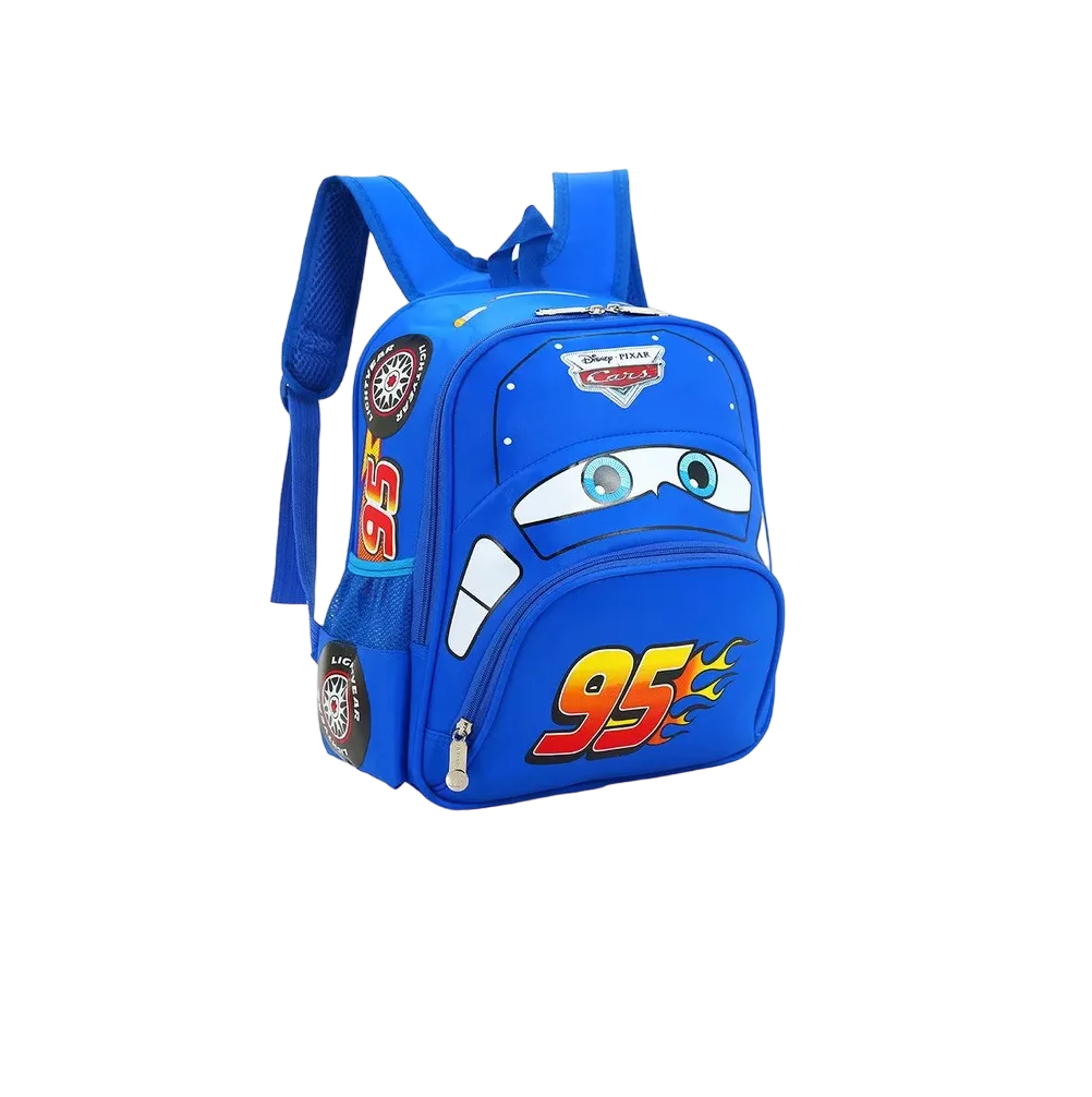 Foto 2 pulgar | Mochila Preescolar Auto 3d Animados Para Niños Cars Azul