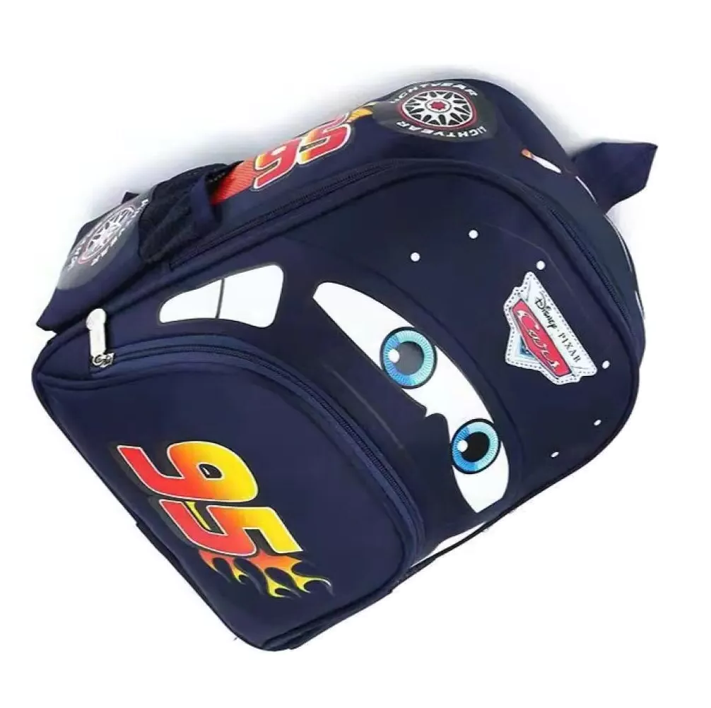 Foto 4 pulgar | Mochila Preescolar Auto 3d Animados Para Niños Cars Azul Oscuro