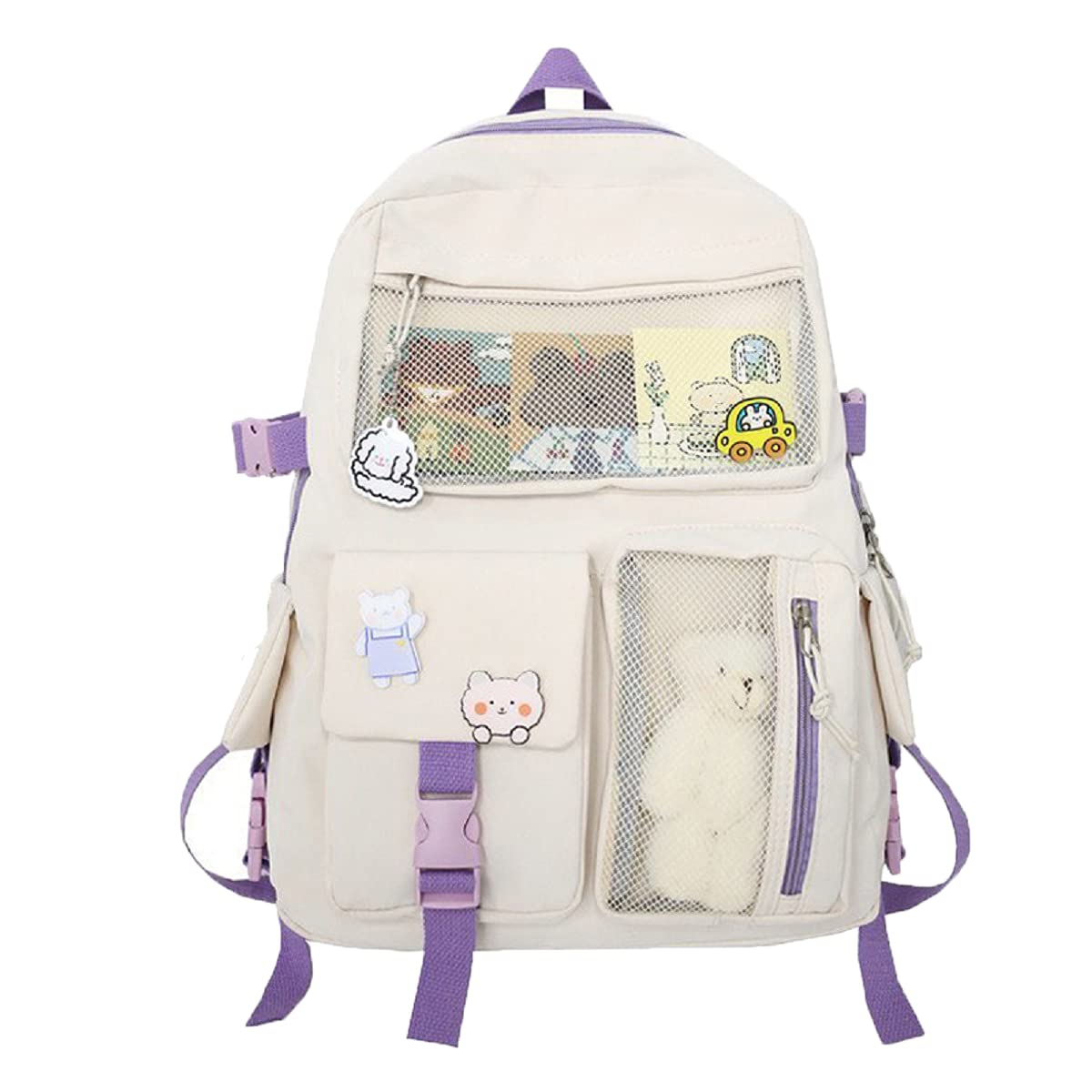 Foto 2 pulgar | Mochila Ggoob Kawaii Ivory Impermeable Para Colegiala - Venta Internacional.