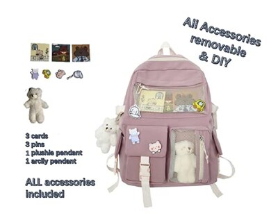 Foto 3 | Mochila Ggoob Kawaii Con Alfiler Y Accesorios Para Colegiala - Venta Internacional.