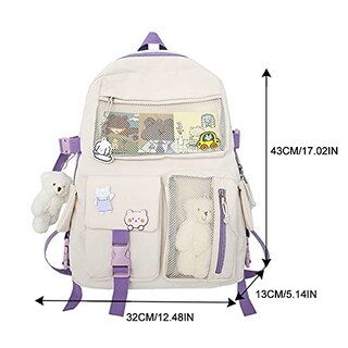 Foto 7 | Mochila Ggoob Kawaii Con Alfiler Y Accesorios Para Colegiala - Venta Internacional.