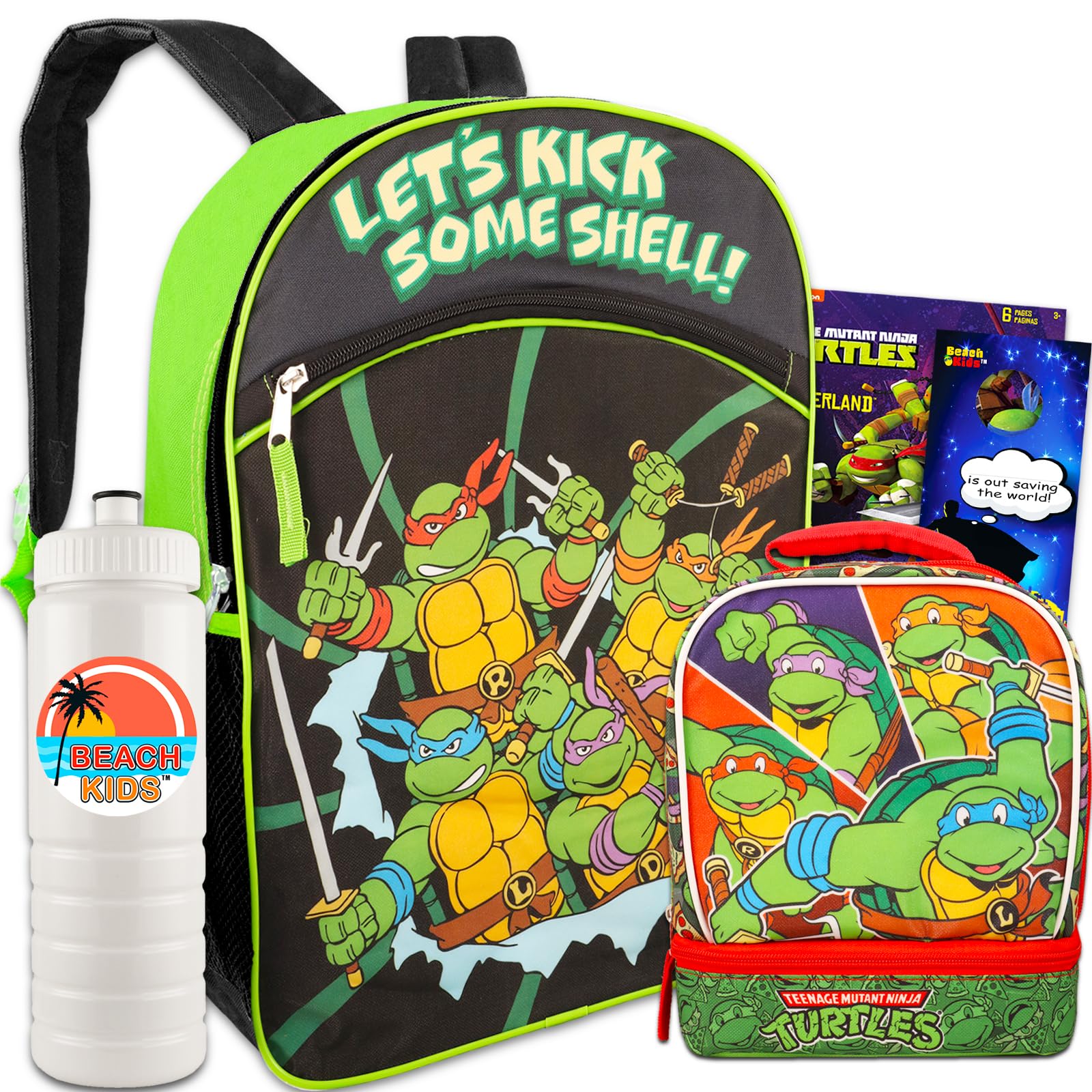 Set De Mochilas Teenage Mutant Ninja Turtles Para Niños Con Lonchera - Venta Internacional.