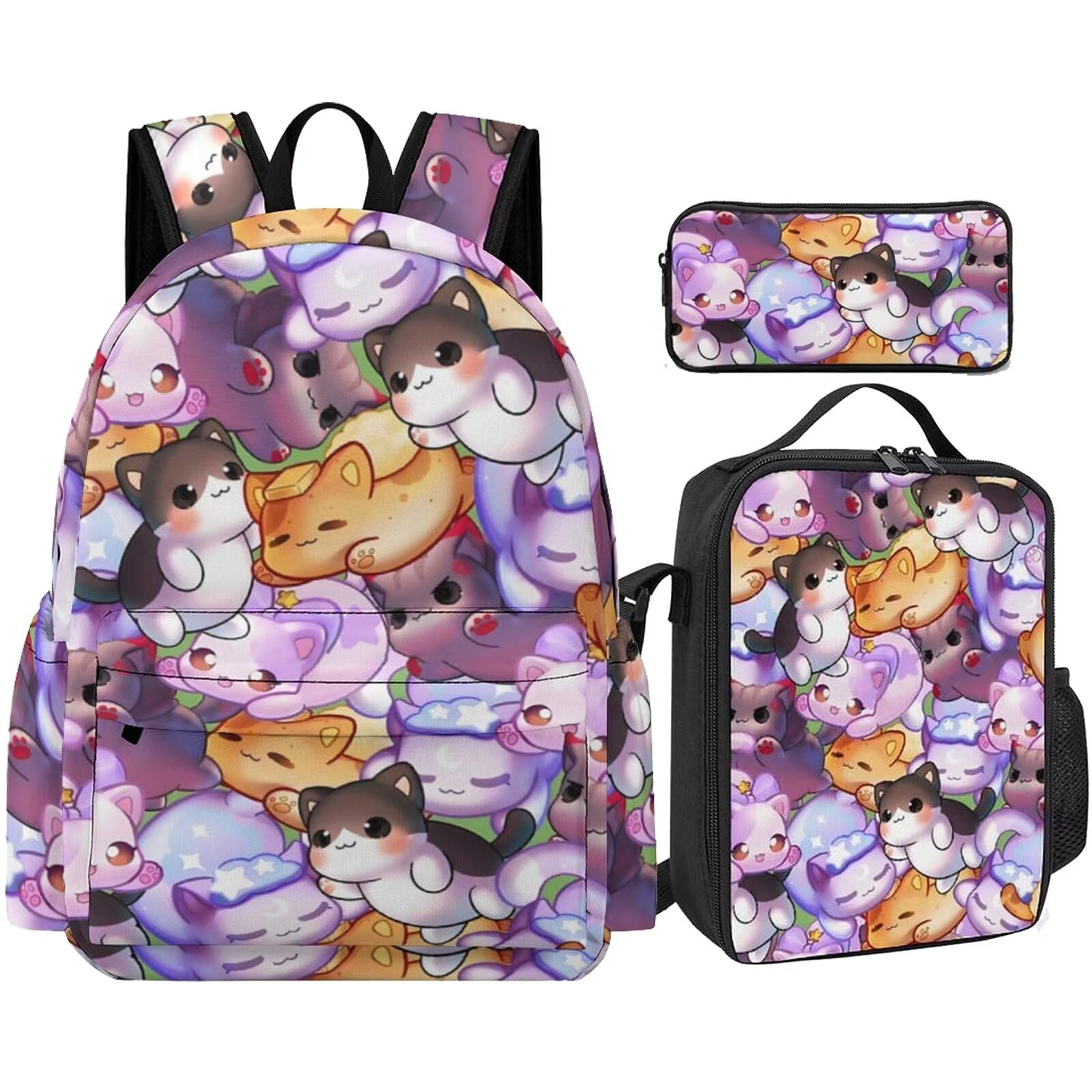 Set De Mochila Generic Purple Cat Para Hombre Y Mujer - Venta Internacional.