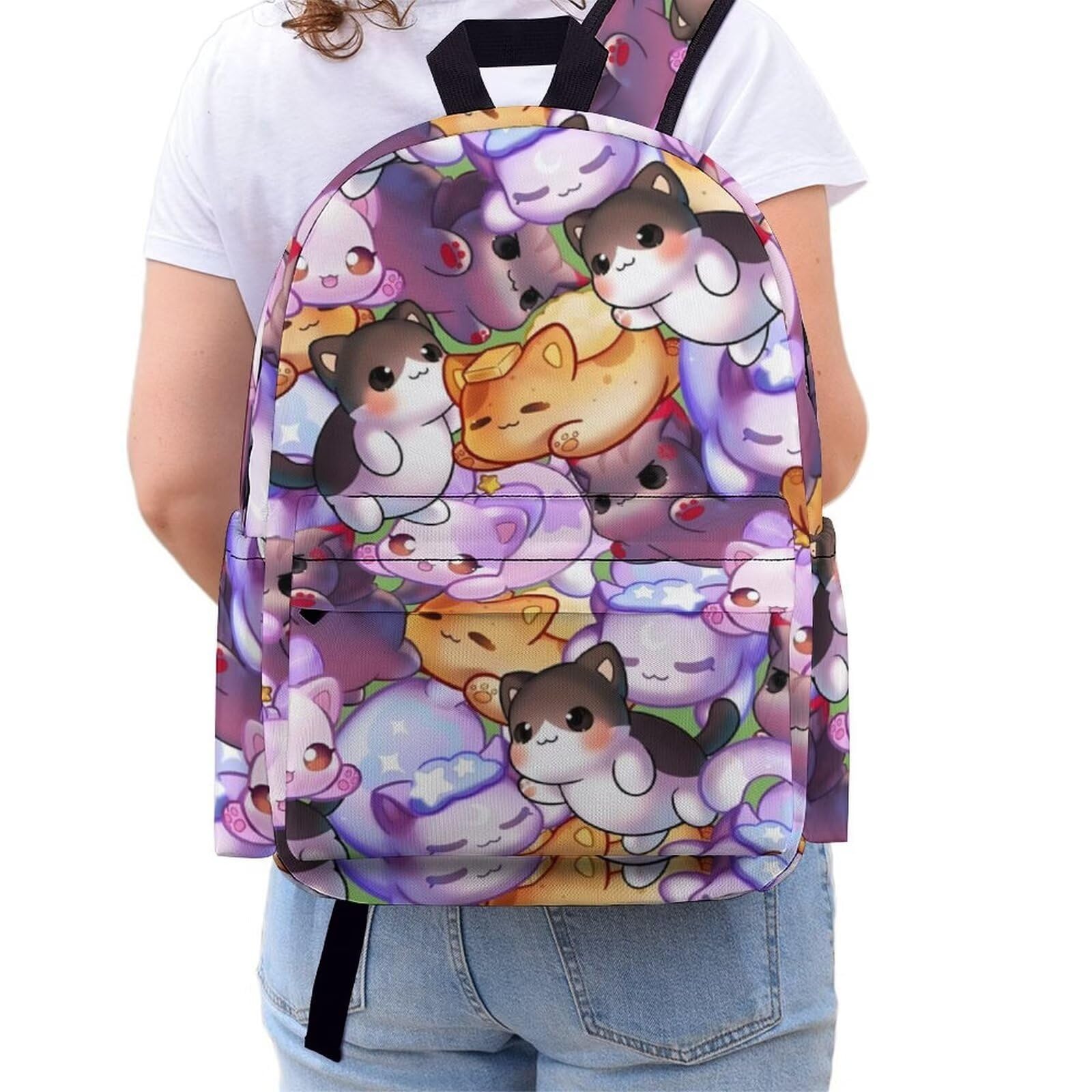 Foto 5 | Set De Mochila Generic Purple Cat Para Hombre Y Mujer - Venta Internacional.