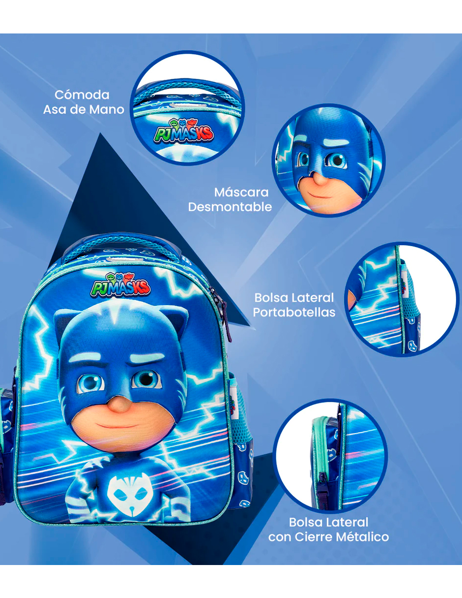 Foto 5 pulgar | Mochila Para Niño Connor Pj Mask Azul Preescolar Kinder