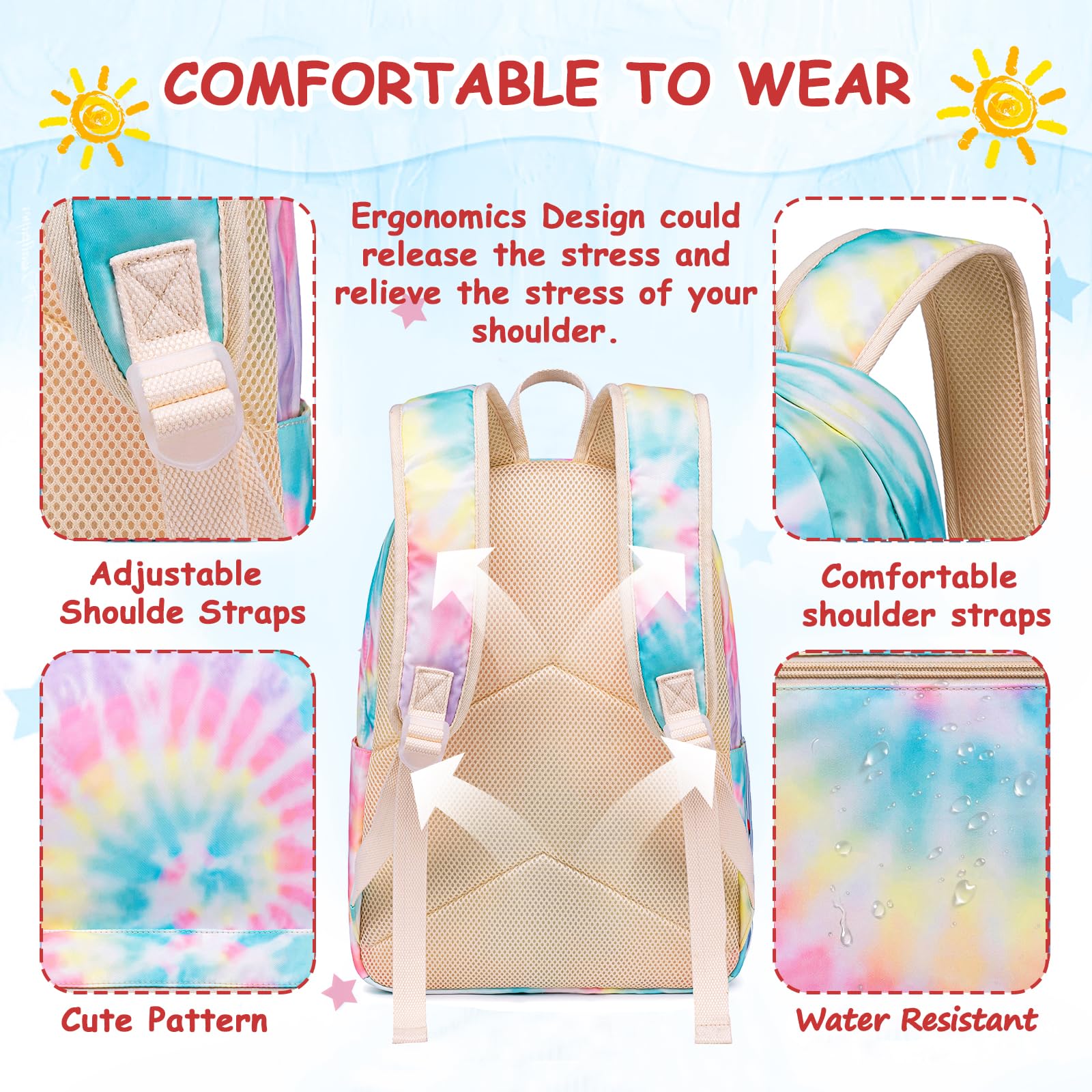 Foto 6 pulgar | Mochila Camtop Multicolor con Lonchera para Niños - Venta Internacional