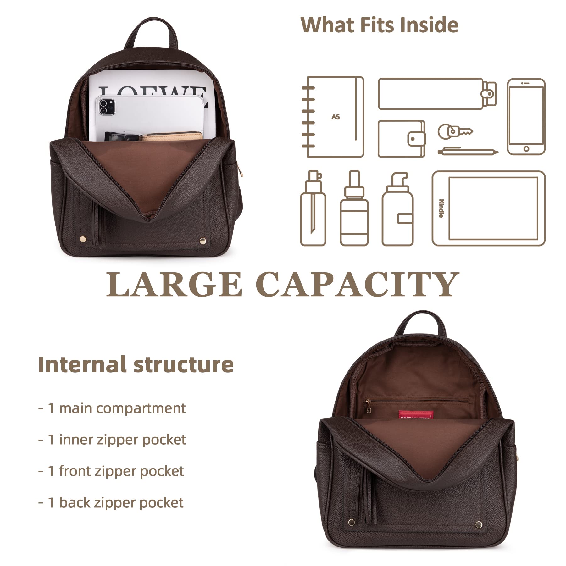 Foto 3 pulgar | Mochila Montana West Small  - Venta Internacional
