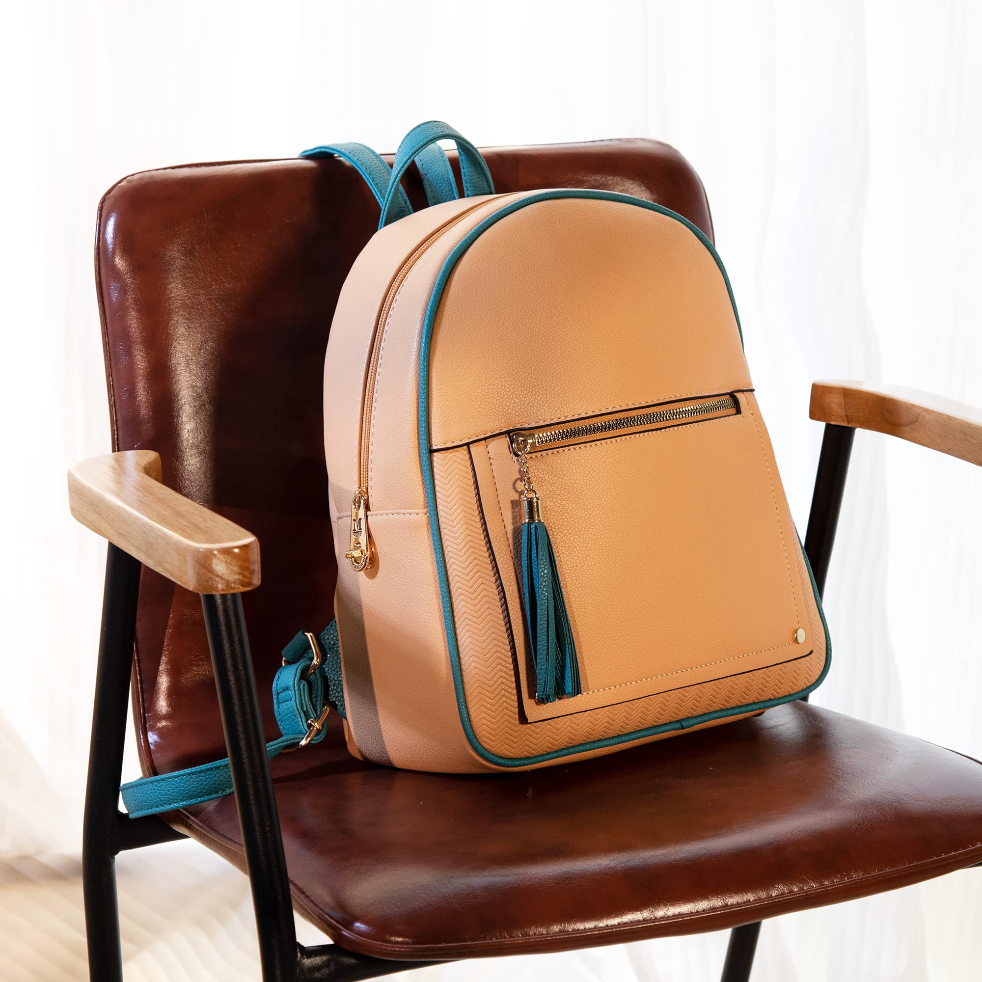 Foto 7 | Mochila Montana West Cute School Antirrobo Rosa - Venta Internacional