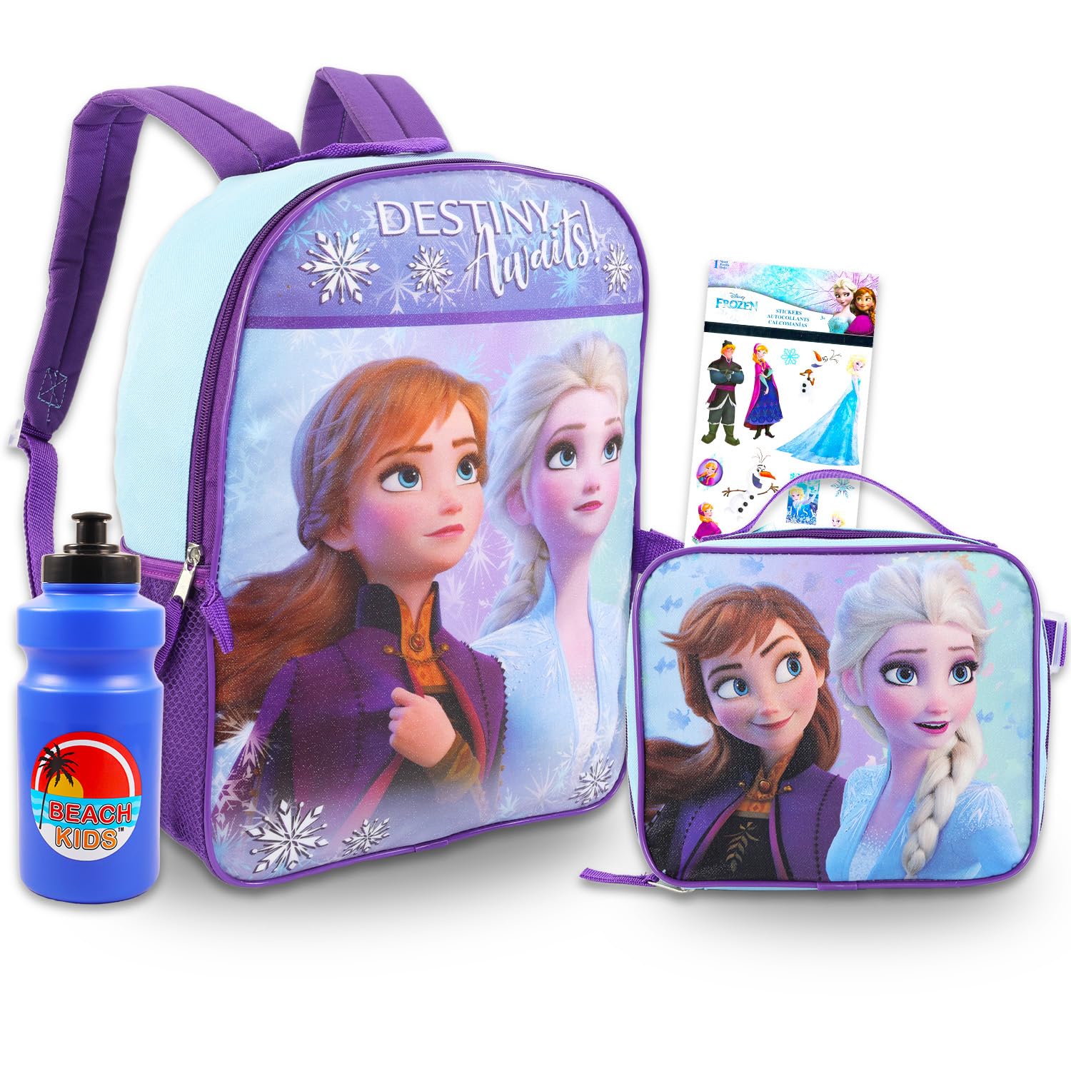 Foto 2 pulgar | Set De Mochilas Frozen De Disney Para Niñas, 5 Unidades, Del - Venta Internacional.