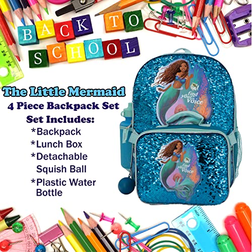 Foto 4 | Set De Mochilas Disney La Sirenita Movie, 4 Piezas - Venta Internacional.