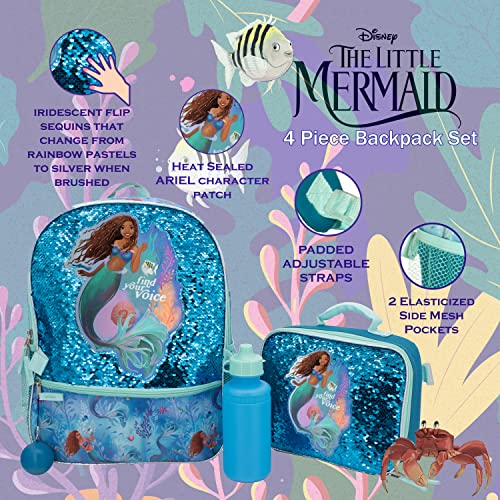 Foto 6 | Set De Mochilas Disney La Sirenita Movie, 4 Piezas - Venta Internacional.