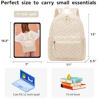 Foto 2 | Mochila Bluboon con Estampado Floral de Pana - Venta Internacional
