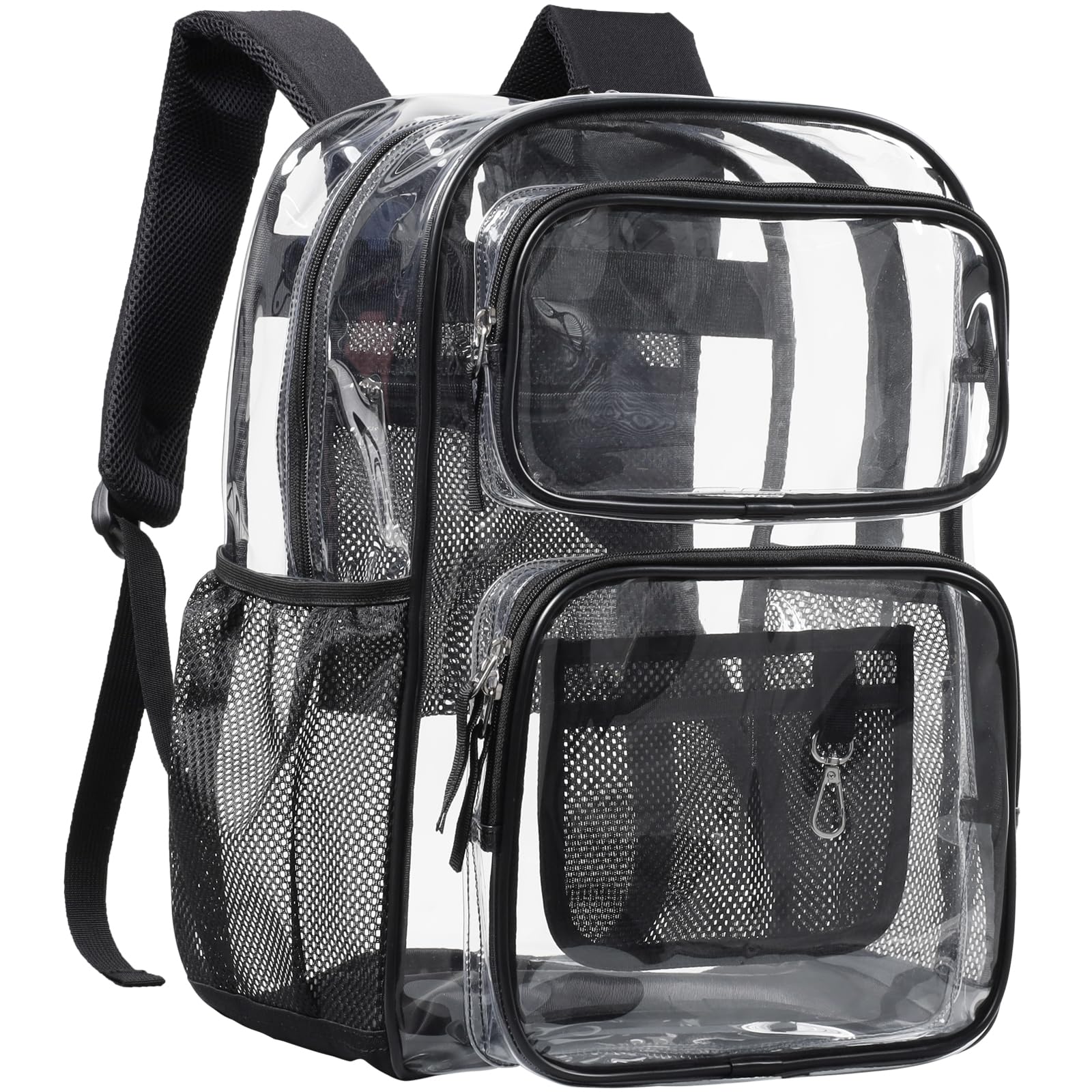 Mochila Transparente Packism 17 De Pvc Resistente, Negro Transparente - Venta Internacional.