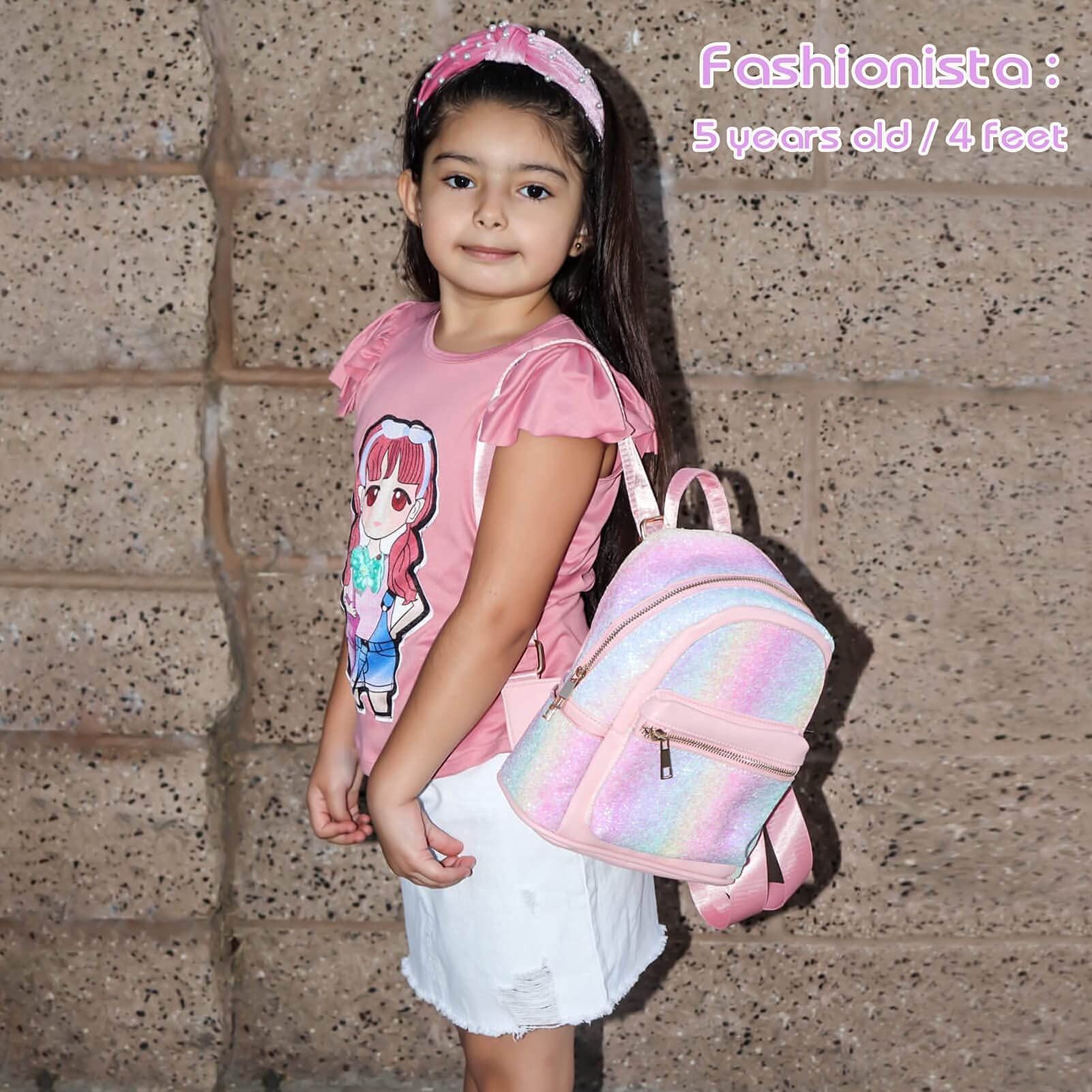 Foto 8 pulgar | Minimochila Mibasies Rainbow Glitter Para Niñas Y Niños - Venta Internacional.