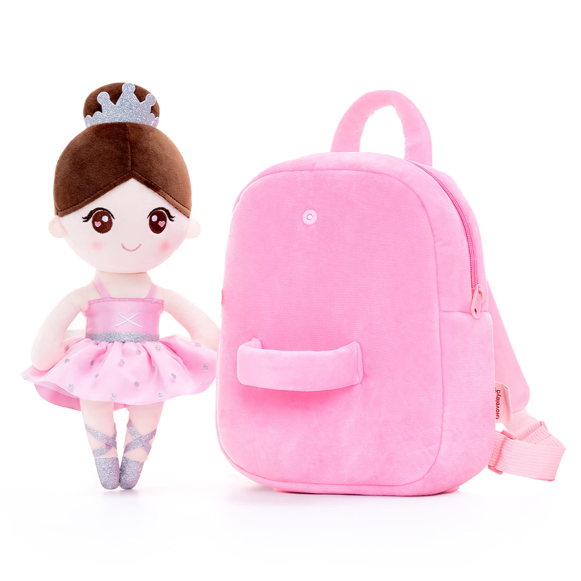Foto 5 pulgar | Mochila Gloveleya Para Niños Pequeños Con Suave Muñeca Bailarina Rosa 2+ - Venta Internacional.