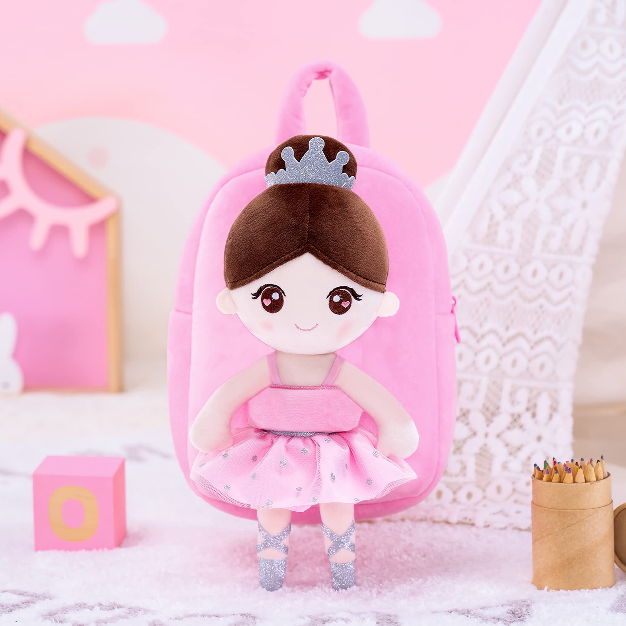 Foto 6 | Mochila Gloveleya Para Niños Pequeños Con Suave Muñeca Bailarina Rosa 2+ - Venta Internacional.