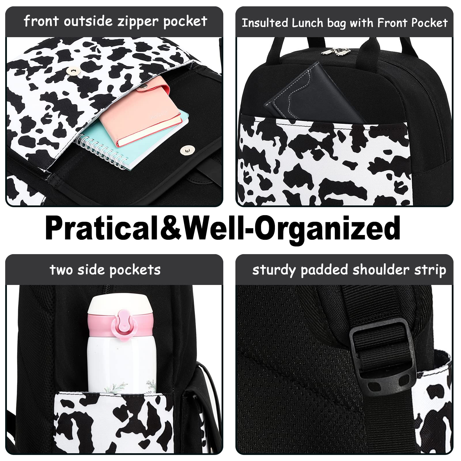 Foto 4 pulgar | Mochila Bluboon Gils Bookbags De Escuela Secundaria Para Adolescentes Y Niñas - Venta Internacional.