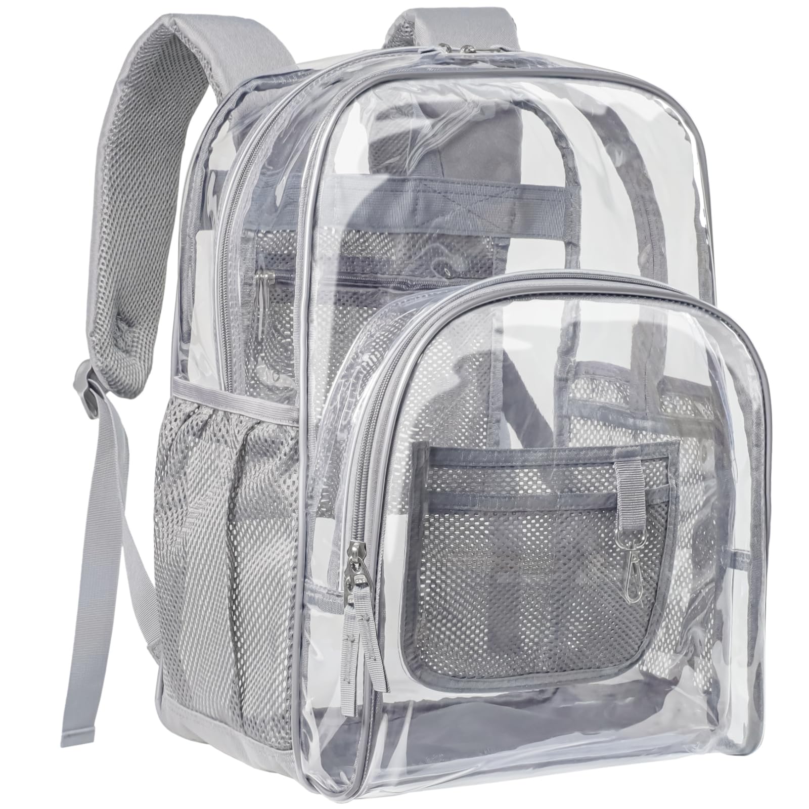 Mochila Packism Clear Large Transparente Para Escuela Gris - Venta Internacional.