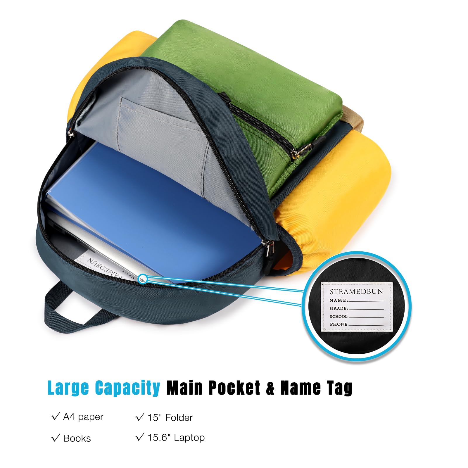 Foto 4 pulgar | Mochila Steamedbun Kids para Niños de 4 a 6 Años 38 cm - Venta Internacional