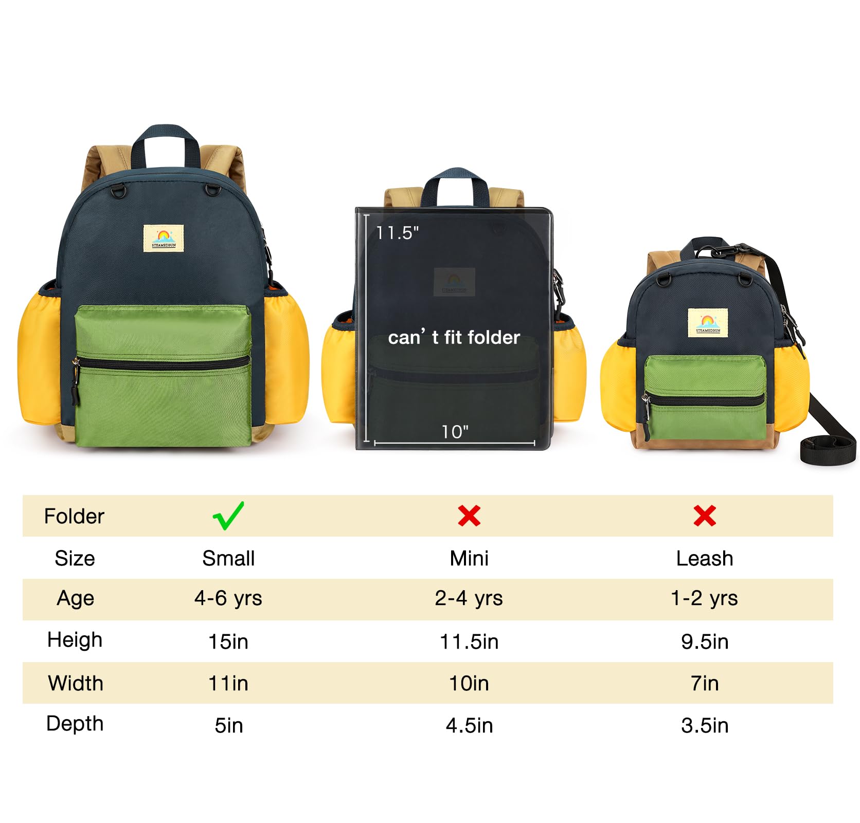 Foto 8 pulgar | Mochila Steamedbun Kids para Niños de 4 a 6 Años 38 cm - Venta Internacional