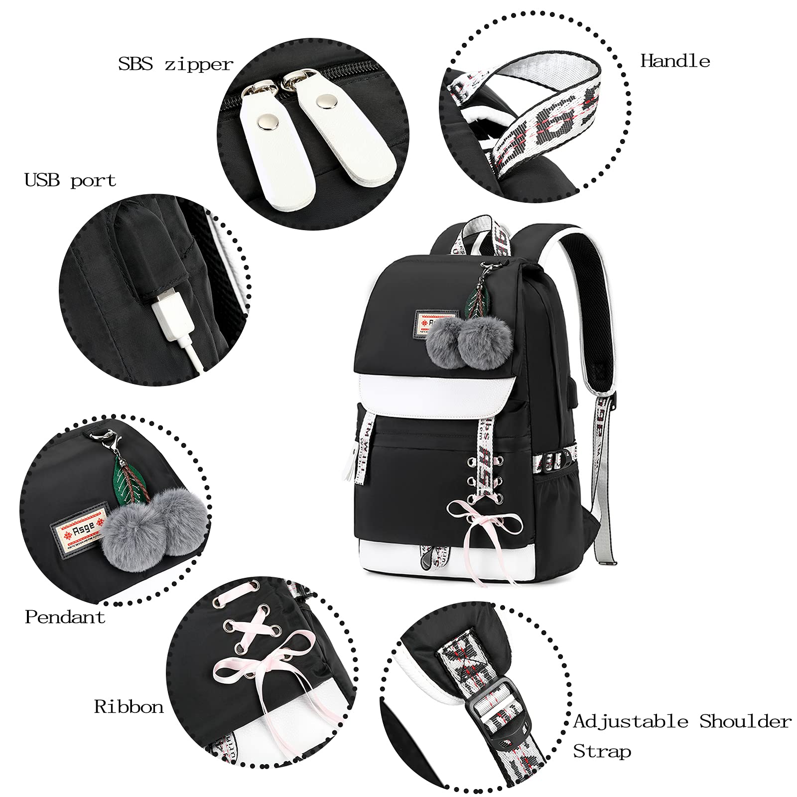 Foto 3 pulgar | Mochila Asge para Mujer - Venta Internacional