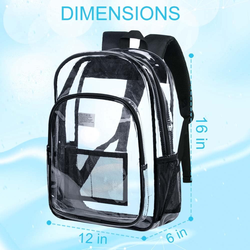 Foto 5 | Mochila Transparente Agsdon Mochila Transparente Para Adultos, Color Negro - Venta Internacional.