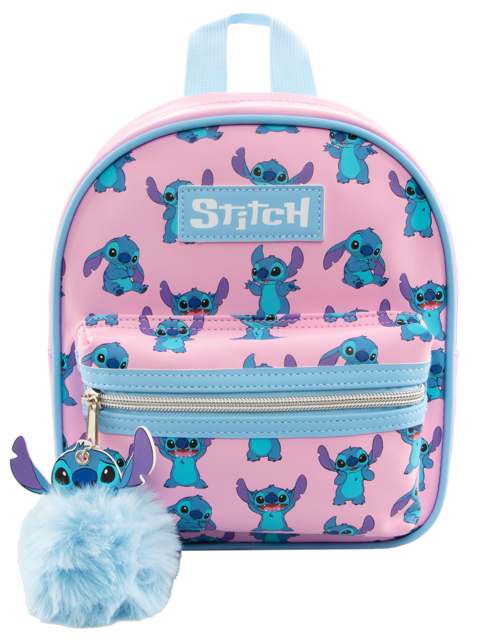 Foto 2 pulgar | Minimochila Disney Stitch Para Niñas Rosa Con Llavero - Venta Internacional.