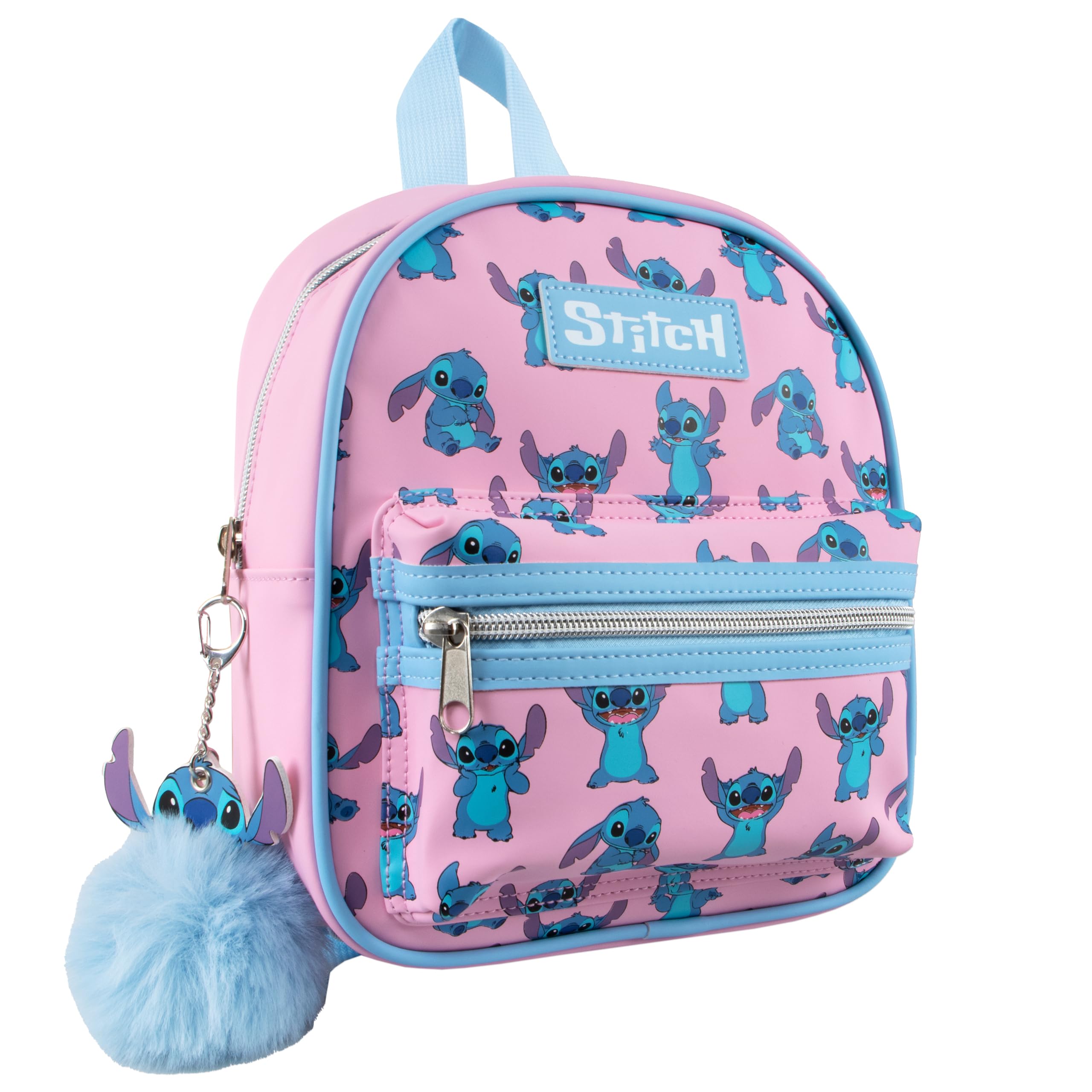 Foto 7 | Minimochila Disney Stitch Para Niñas Rosa Con Llavero - Venta Internacional.