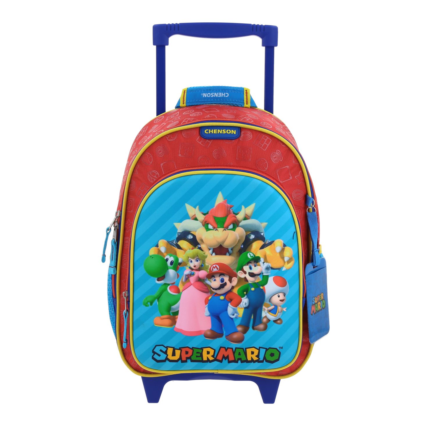Foto 2 pulgar | Mochila Mediana Chenson Ruedas Niño Escolar Llantas Kinder Mario Bros Squat Mb66371-r Carro De Fabrica