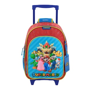 Foto 1 | Mochila Mediana Chenson Ruedas Niño Escolar Llantas Kinder Mario Bros Squat Mb66371-r Carro De Fabrica