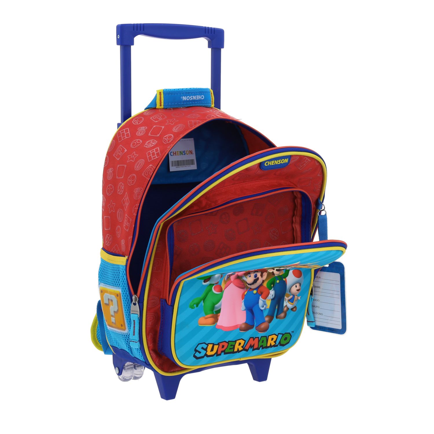 Foto 5 | Mochila Mediana Chenson Ruedas Niño Escolar Llantas Kinder Mario Bros Squat Mb66371-r Carro De Fabrica