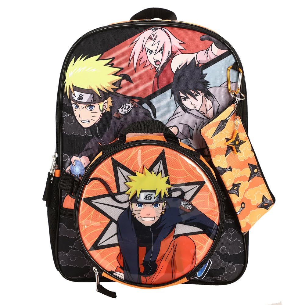 Set De Mochilas Bioworld Con Estampado De Personajes De Anime De Naruto, 5 Piezas - Venta Internacional.