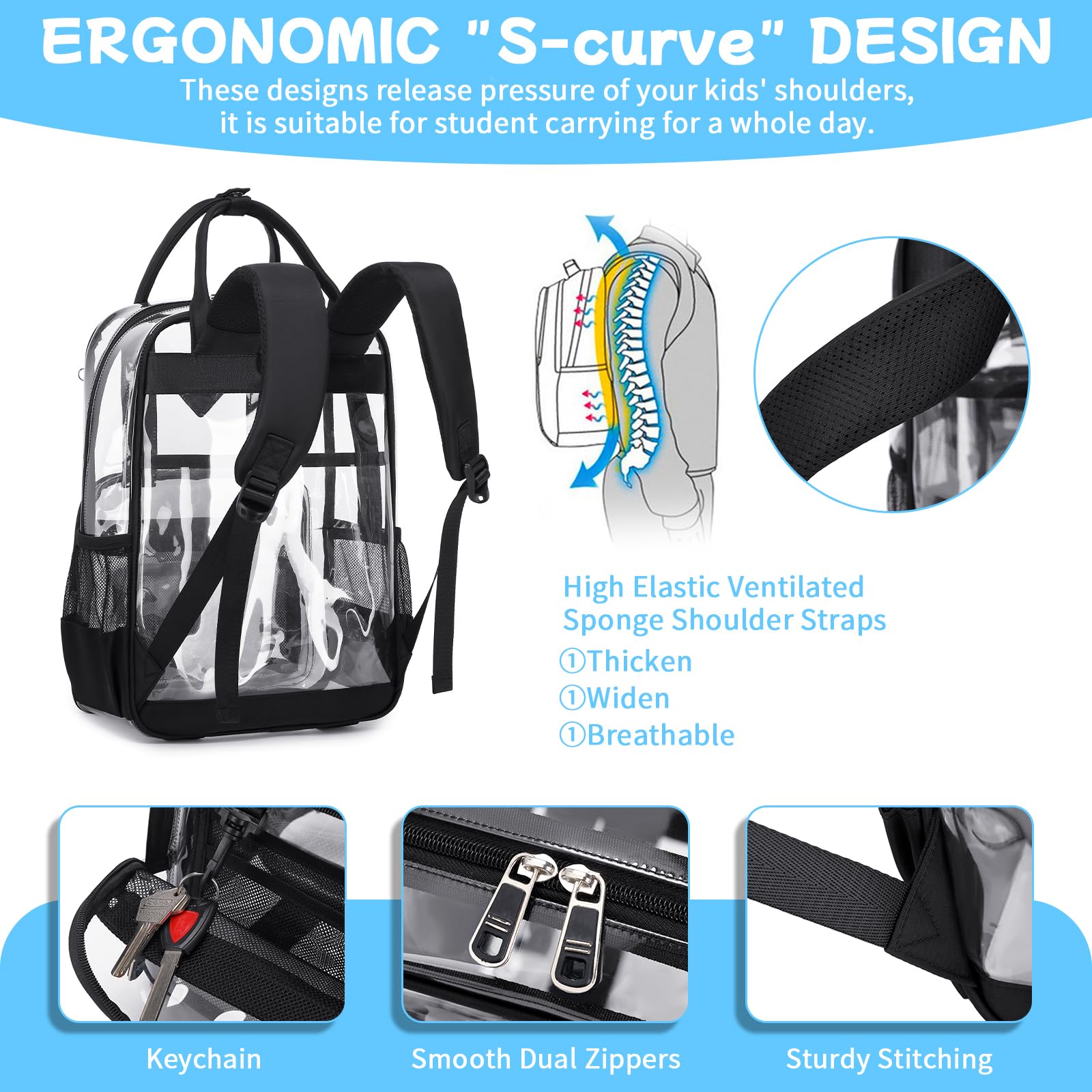 Foto 5 pulgar | Mochila Transparente Moonbaby - Venta Internacional