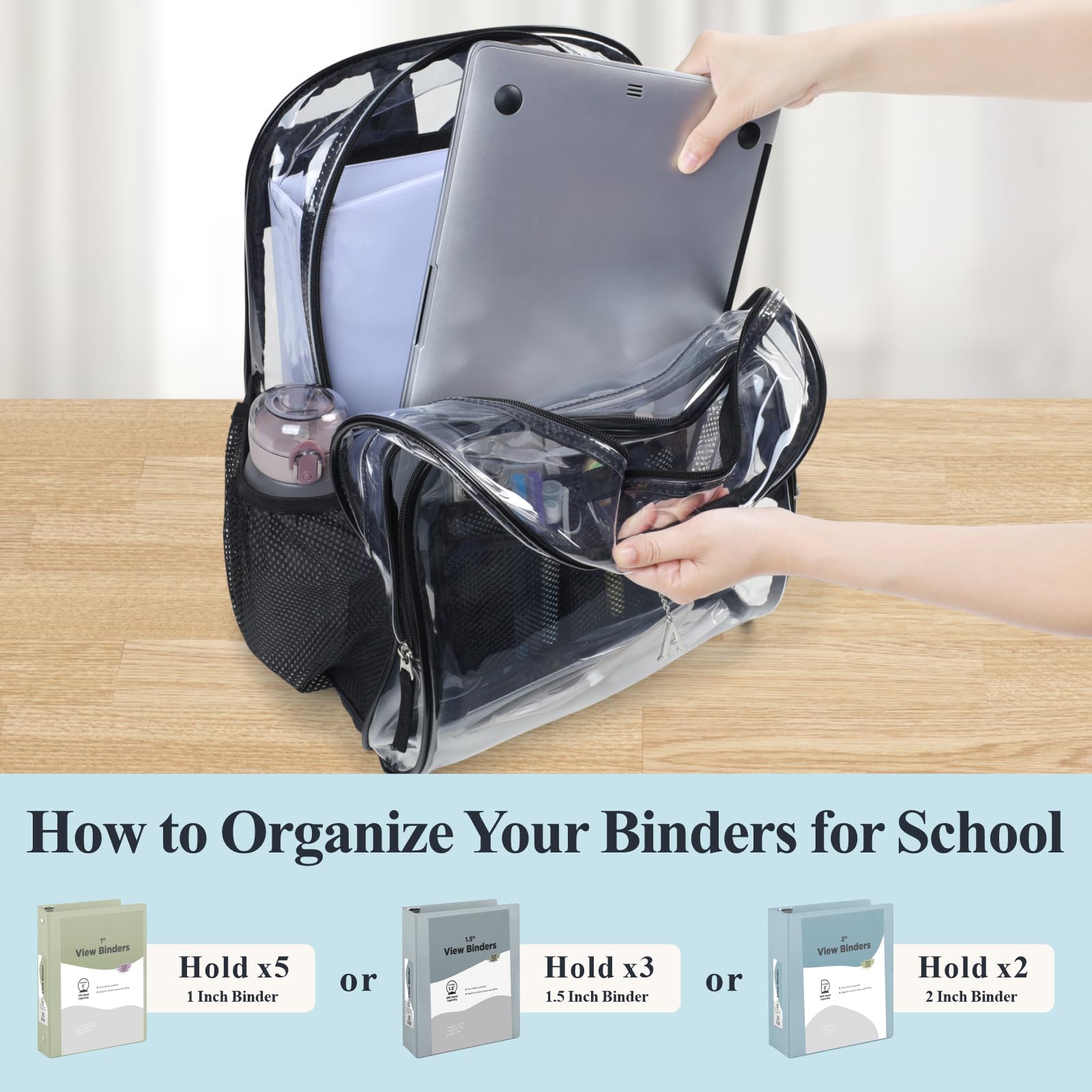 Foto 4 | Mochila Transparente Packism de 17 Pulgadas - Venta Internacional
