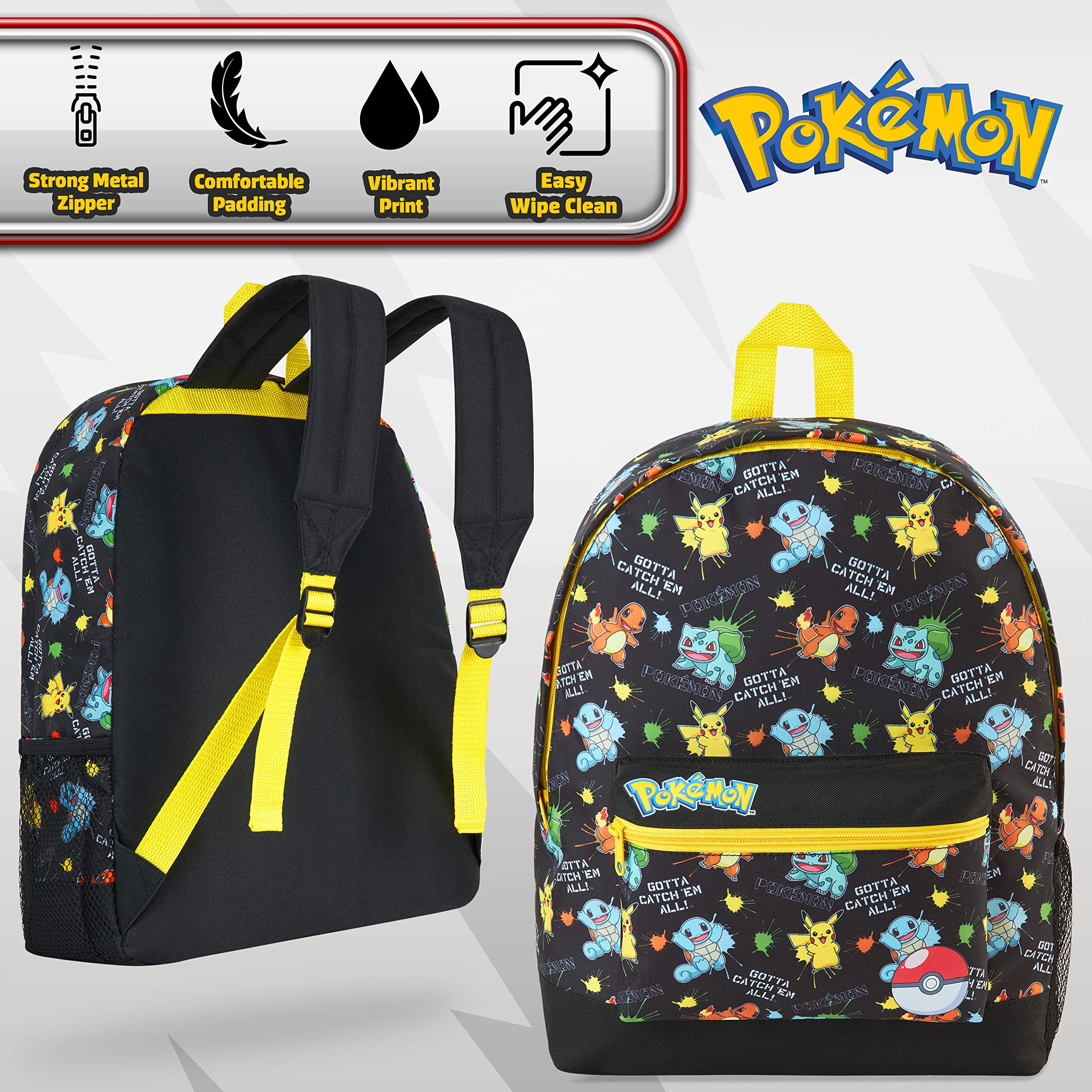 Foto 4 pulgar | Mochila Escolar Pokemon Kids Pikachu Eevee Pokeball  - Venta Internacional