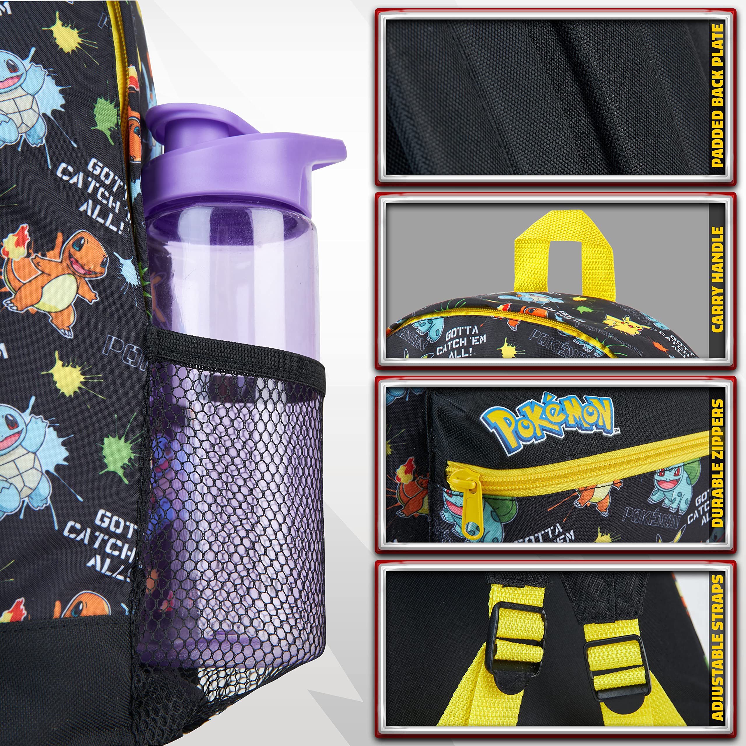 Foto 6 pulgar | Mochila Escolar Pokemon Kids Pikachu Eevee Pokeball  - Venta Internacional