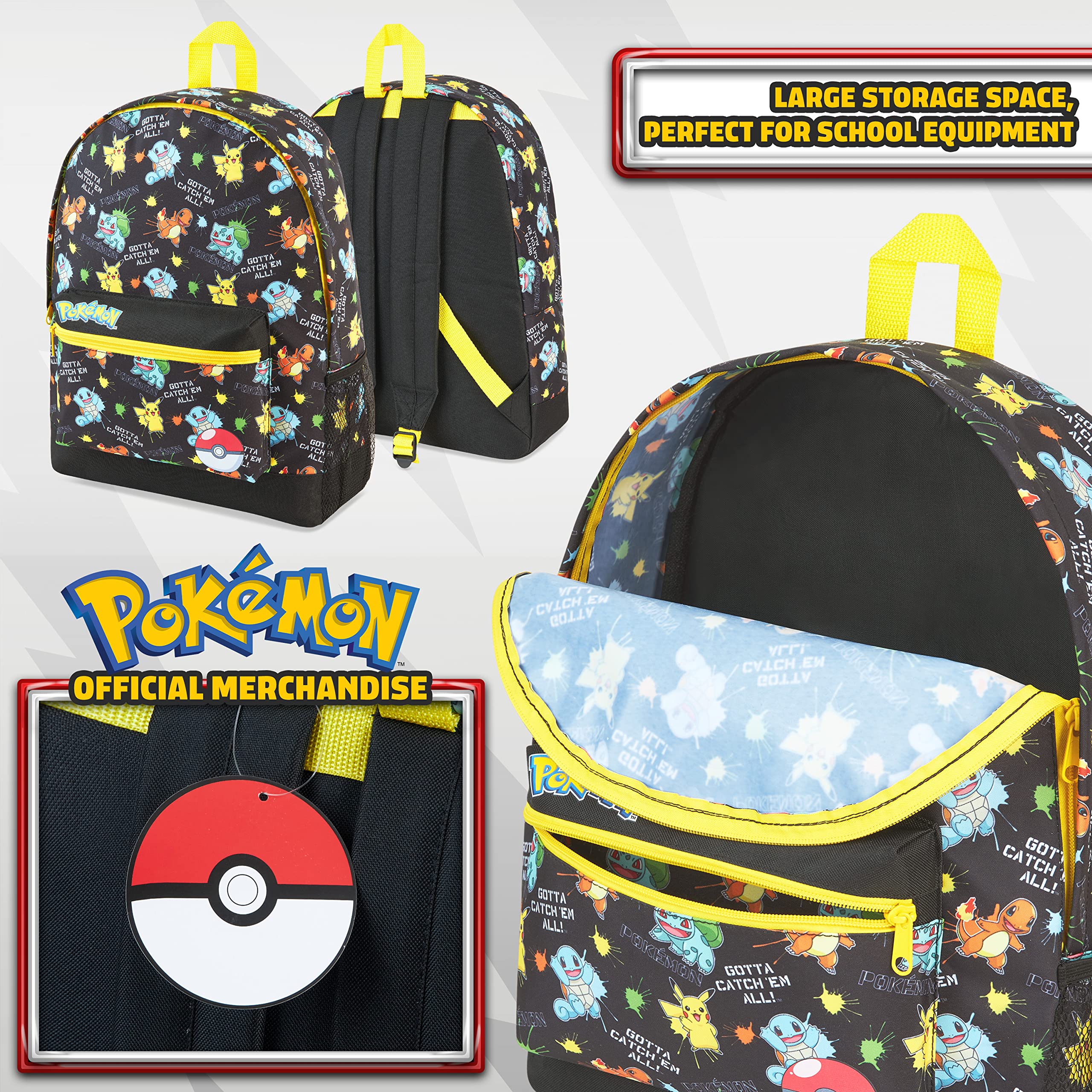 Foto 8 pulgar | Mochila Escolar Pokemon Kids Pikachu Eevee Pokeball  - Venta Internacional