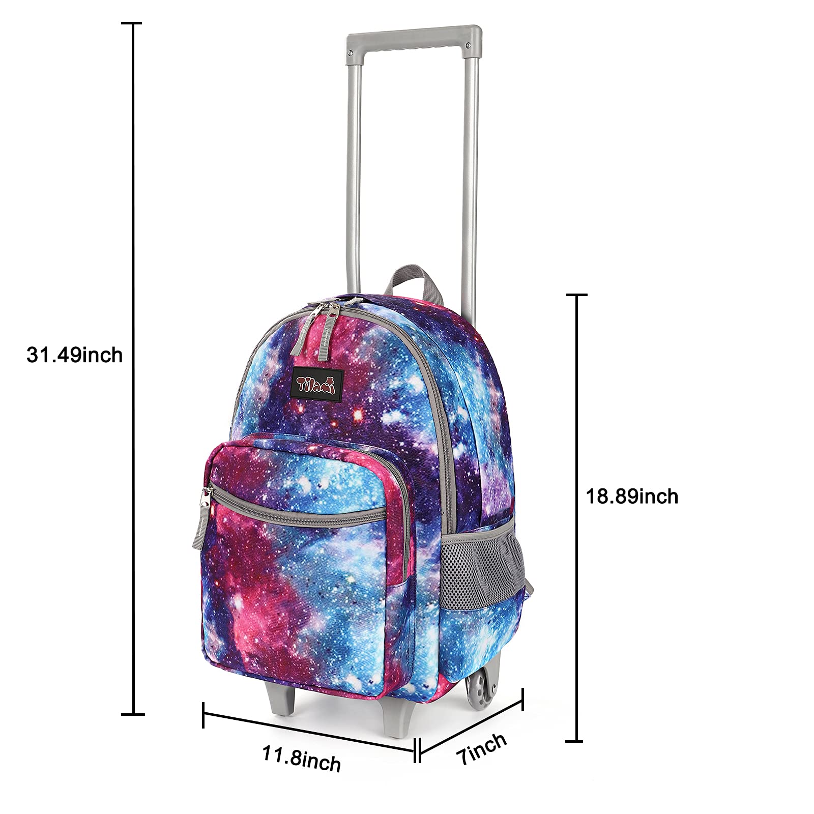 Foto 6 pulgar | Mochila con Ruedas Tilami Galaxy de 18 Pulgadas para Niños - Venta Internacional