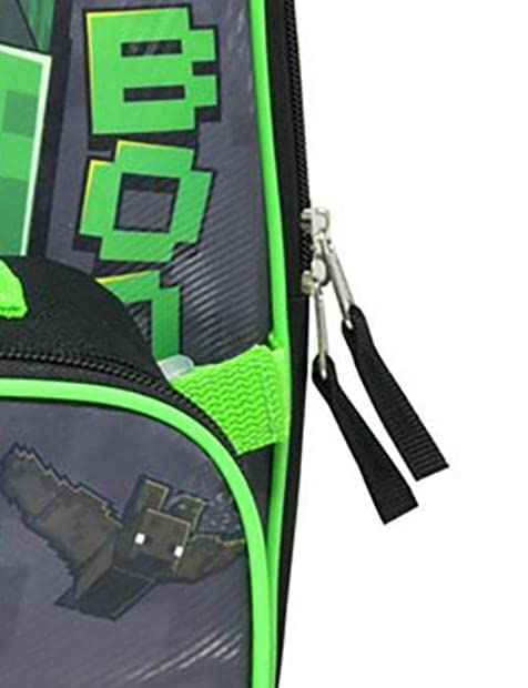 Foto 3 | Mochila Minecraft Creeper Kids De 40 Cm Con Bolsa De Almuerzo - Venta Internacional.