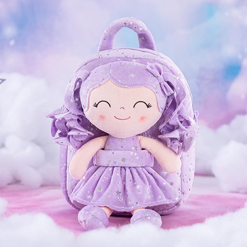 Foto 3 pulgar | Mochila Gloveleya Muñeca Rizada de Felpa para Niñas Pequeñas 23 cm - Venta Internacional