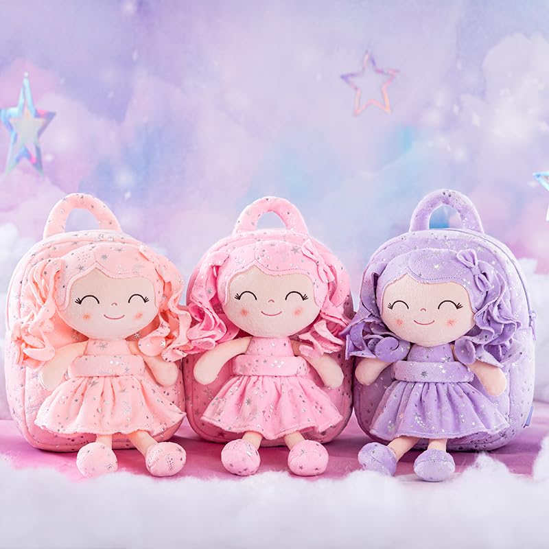 Foto 8 pulgar | Mochila Gloveleya Muñeca Rizada de Felpa para Niñas Pequeñas 23 cm - Venta Internacional