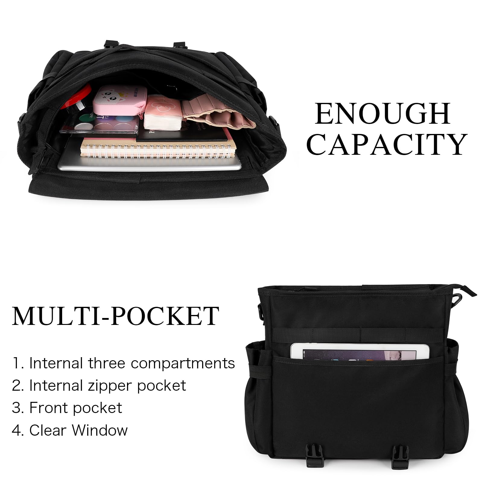 Foto 5 pulgar | Mochila Steamedbun Kawaii Negra para Niñas - Venta Internacional