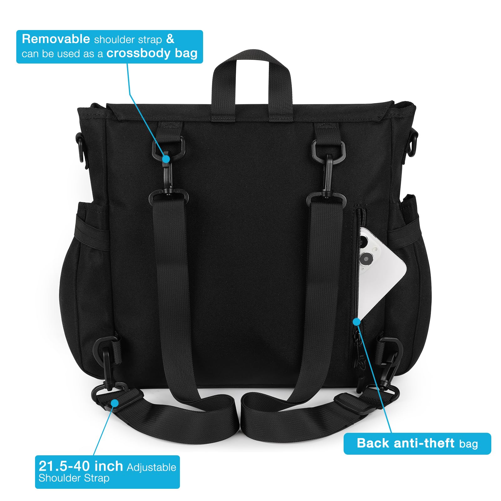 Foto 6 pulgar | Mochila Steamedbun Kawaii Negra para Niñas - Venta Internacional