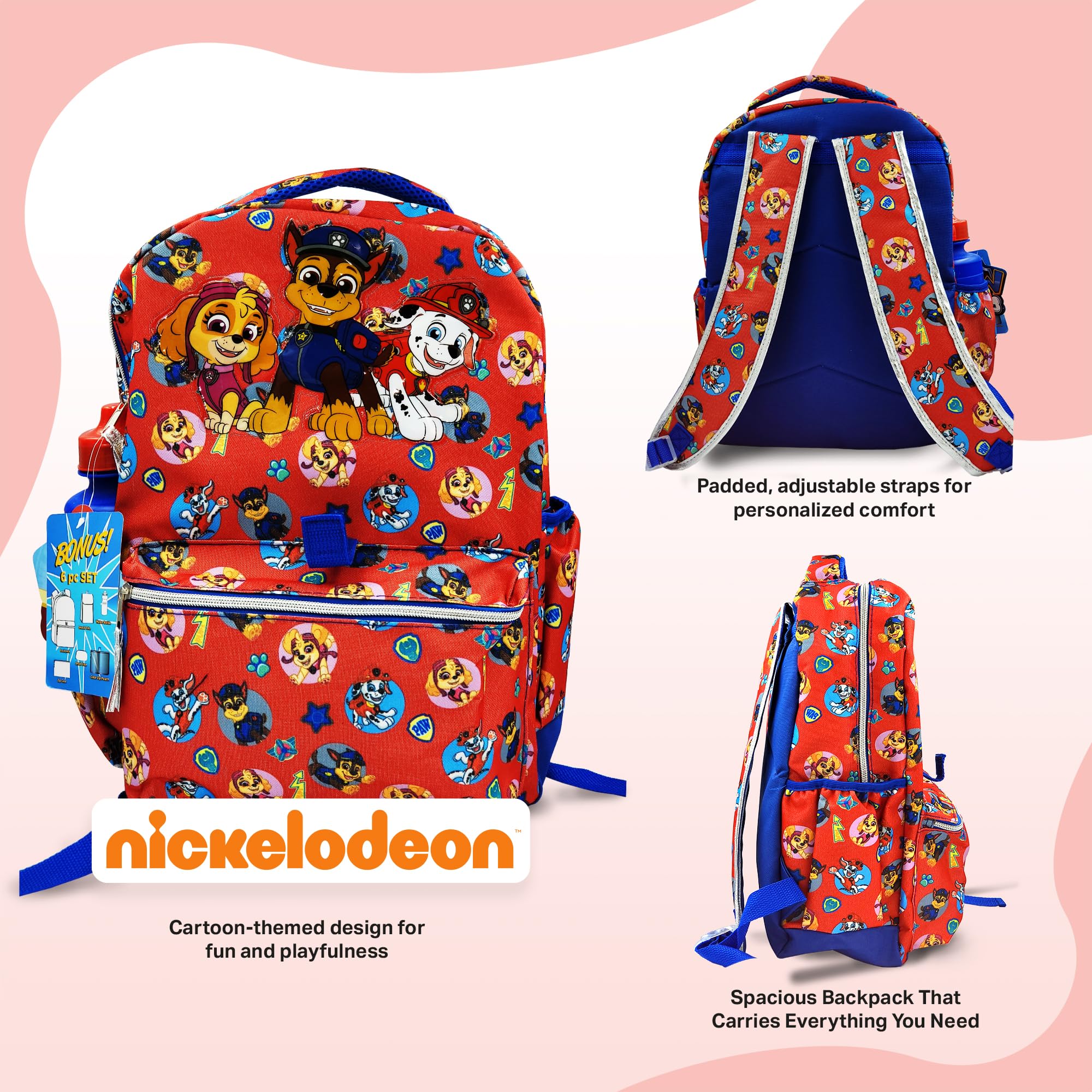 Foto 4 pulgar | Mochila Fast Forward Paw Patrol con Accesorios para Niño-Venta Internacional