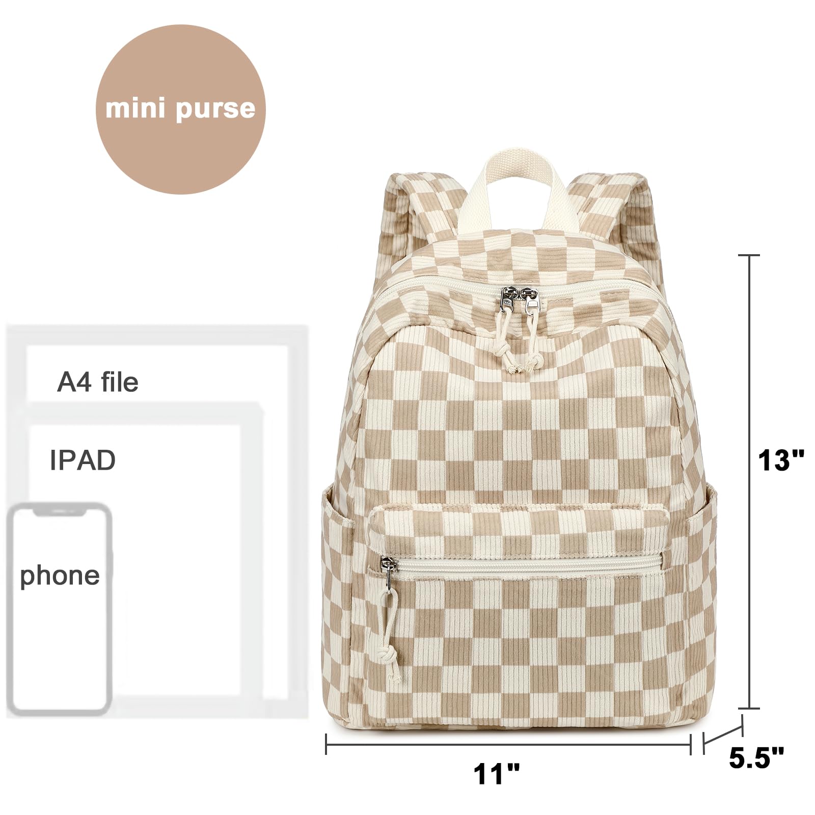 Foto 4 pulgar | Minimochila Bluboon a Cuadros Multicolor - Venta Internacional