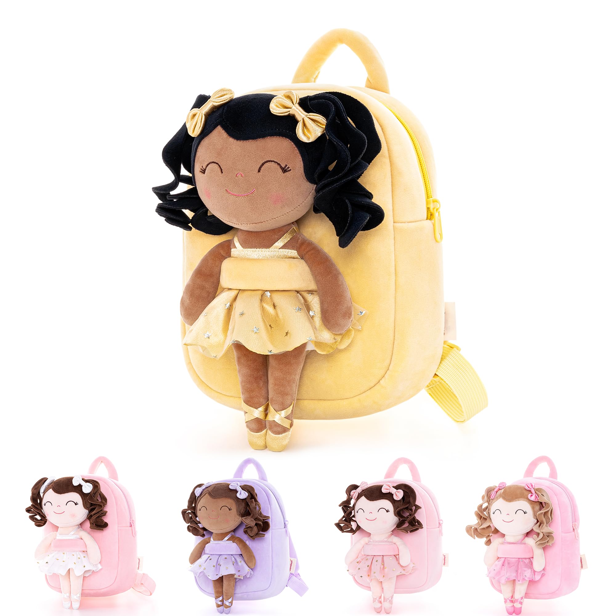 Mochila Gloveleya para Niños Pequeños con Muñeca de Peluche de 23 cm - Venta Internacional