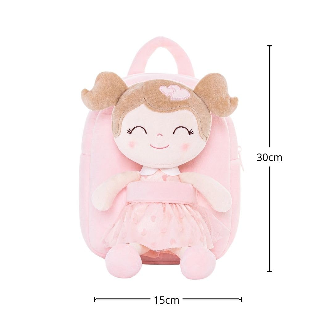 Foto 4 pulgar | Mochila para Niños Pequeños Gloveleya Baby Girl Bolsa de Peluche de 23 cm - Venta Internacional