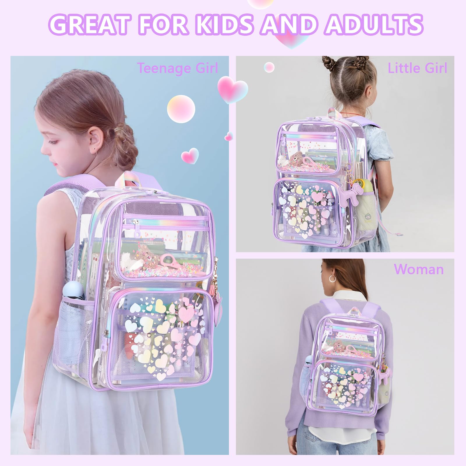 Foto 2 | Mochila Transparente Moonbaby Lovely - Venta Internacional