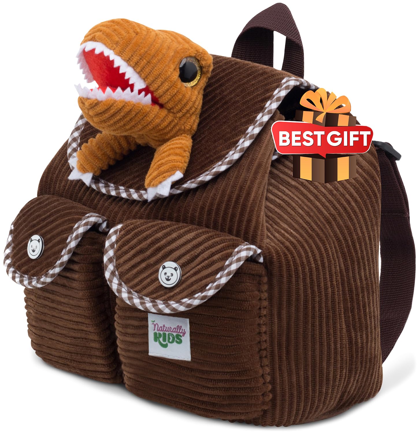 Minimochila Naturally Kids con Diseño de Dinosaurio para Niños de 2 a 5 Años - Venta Internacional